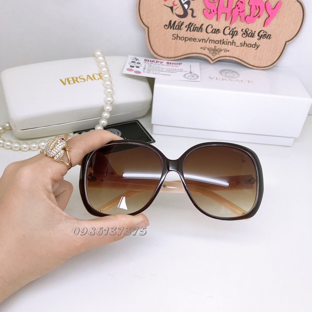 Mắt Kính Versace Nữ Nâu Sữa Full Box