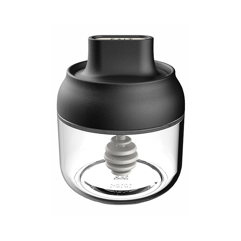 Hũ đựng gia vị thủy tinh, hộp đựng gia vị, thực phẩm muỗng nhựa 280ml thấp siêu tiện dụng HDG01