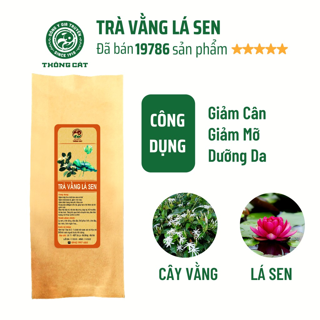 Detox giảm cân Trà vằng lá sen Cổ dược Kỳ Hoa (Since 1918) _Giảm cân an toàn, tăng cường trao đổi chất | BigBuy360 - bigbuy360.vn