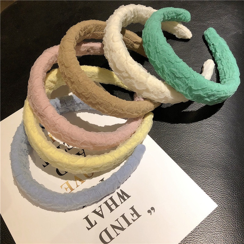 Băng Đô Bản Rộng Bằng Xốp Màu Sắc Ngọt Ngào Thời Trang Cho Nữ