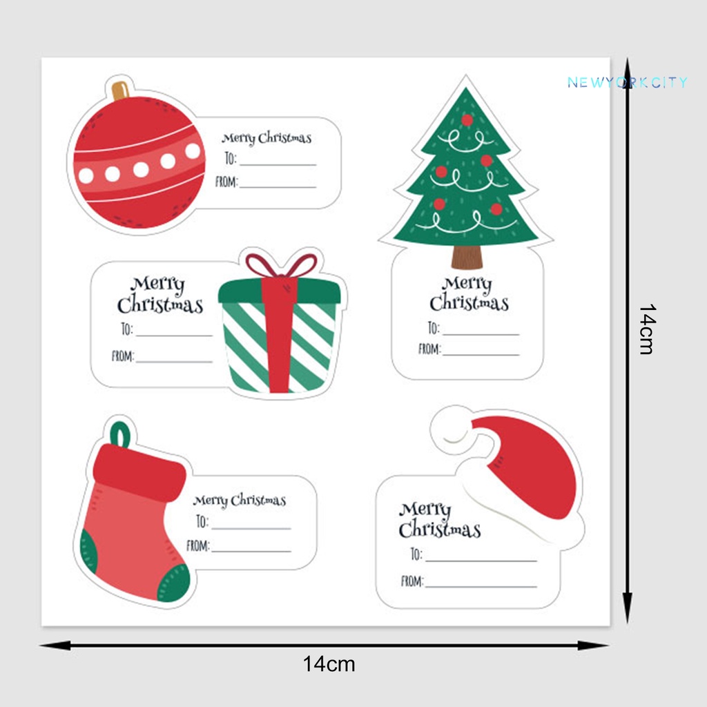 Set 10 Miếng Dán Trang Trí Giáng Sinh Nhiều Kiểu Dáng Dễ Thương