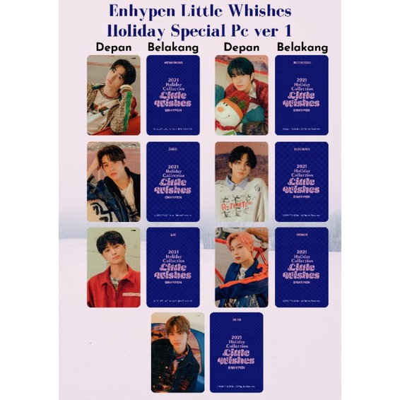 Bộ Ảnh Thẻ Bài Enhypen Little wishes Đặc Biệt