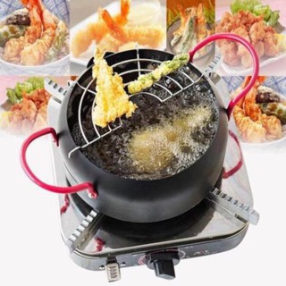 Nồi Chiên Ngập Dầu Lọc Dầu Size 18cm (Tặng Kèm Vỉ Gác Chảo Dầu)