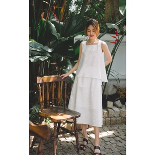 Chicka Chicka - Áo kiểu White summer set - Top