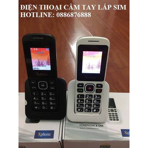 ☎️ HomePhone X1205 ☎️ Điện Thoại Bàn Không Dây HomePhone Lắp Mọi Loại Sim