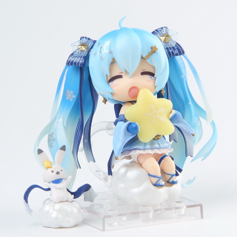 Mô hình nhân vật Snow Hatsune Miku anime chibi trang trí trưng bày đẹp