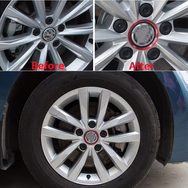 Bộ 4 Miếng Dán Trang Trí Trục Bánh Xe Hơi Citroen C3 C4 C5 C-Crosser DS5 e-Mehari C-Elysee C6 DS4