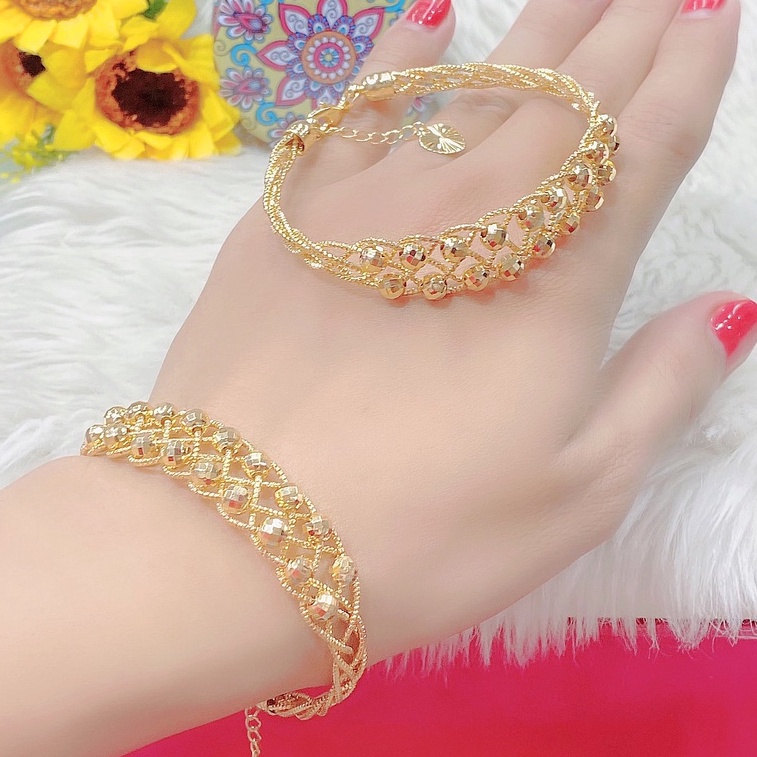 Vòng Tay Màu Vàng Dễ Thương Đeo ĐI Tiệc Xinh Xắn - HV1106 - Trang Sức Queen