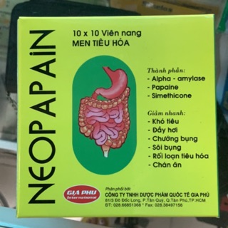 NEOPAPAIN - GIẢM ĐẦY HƠI, CHƯỚNG BỤNG, CHÁN ĂN