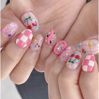 Nailbox - Móng úp thiết kế - Hồng mix cảo 🍒