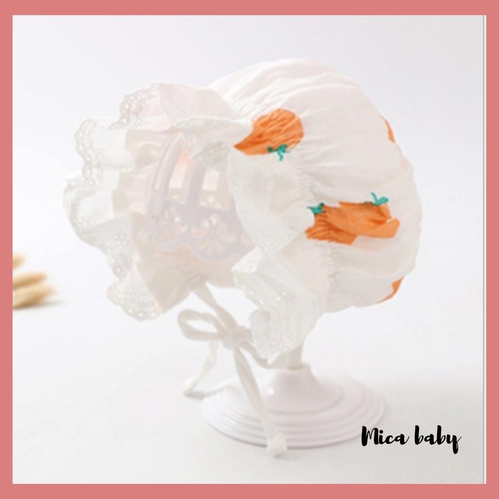 Mũ tiểu thư, mũ cô gái hà lan chất xô đũi trơn đáng yêu cho bé Mica baby MTT162