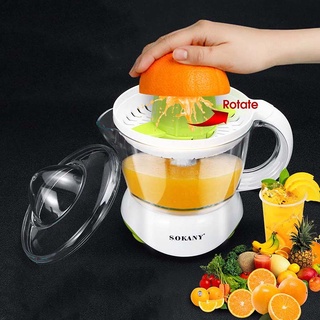 Máy vắt cam SOKANY JD-601 có đầu vắt đảo xoay 2 chiều, có khay lọc hạt tiện lợi