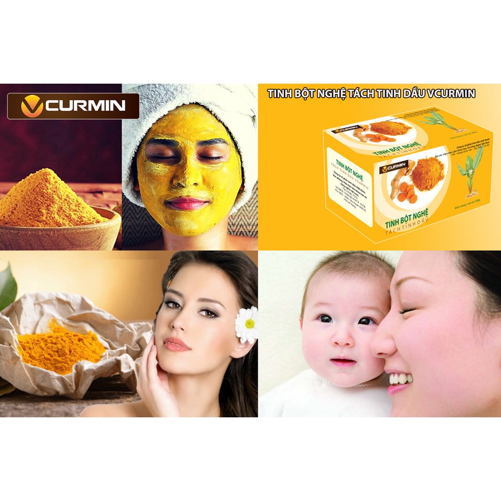 Tinh bột nghệ Viện Hàn Lâm Khoa Học Công Nghệ Việt Nam hộp 250g - Đã tách tinh dầu không gây nóng