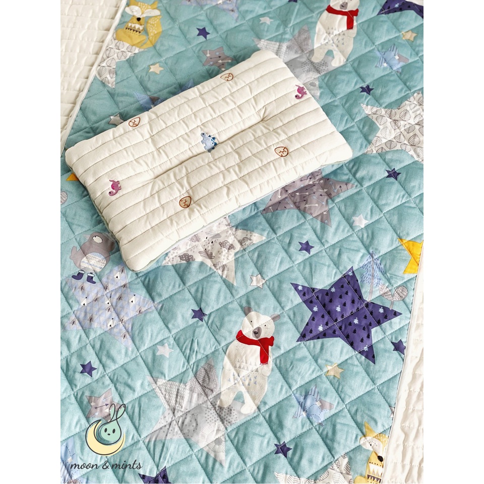 Tấm lót chống thấm cao cấp Cotton Satin Hàn Quốc 4 lớp cho bé