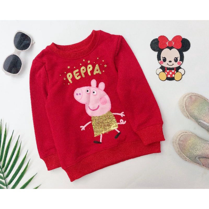 Áo nỉ peppa h.m dư xịn lật cườm