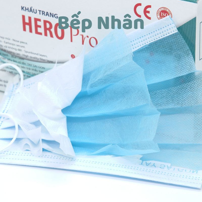 [Có sẵn] Hộp 50 cái khẩu trang y tế 4 lớp giấy kháng khuẩn