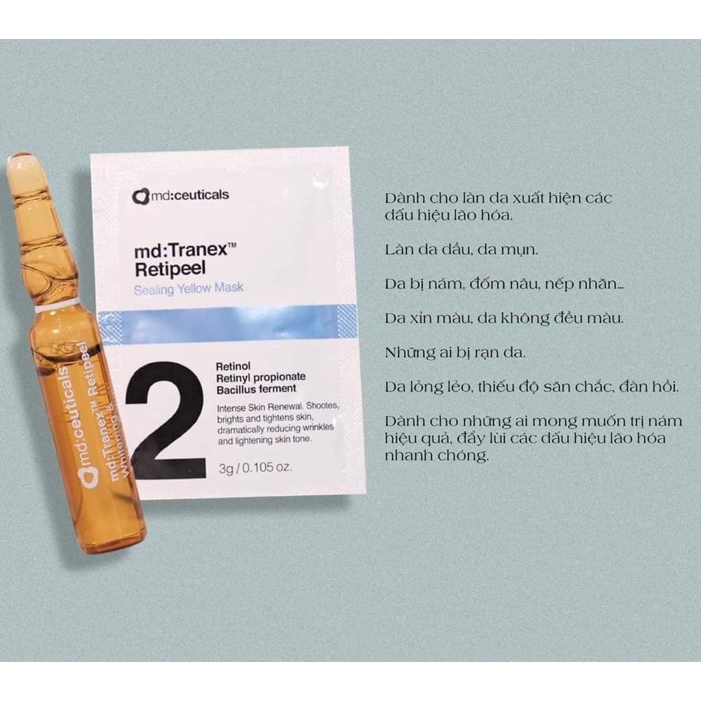 Tinh Chất Thay Da Sinh Học Peel Giảm Nám, Trắng Sáng & Tái Sinh Làn Da Md: Tranex Retipeel Md:ceuticals