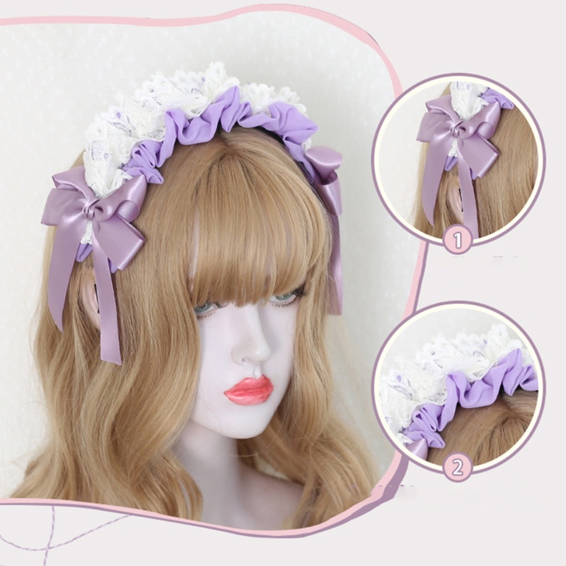 Băng Đô Cài Tóc Phối Ren Xếp Ly Dễ Thương Dành Cho Trẻ Em Hóa Trang Tiệc Halloween