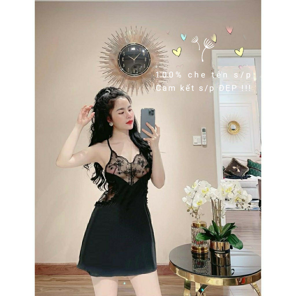 (M33) [Hàng đẹp ] Váy ngủ cao cấp sexy lụa  , Đầm mặc nhà gợi cảm quyến rũ | BigBuy360 - bigbuy360.vn