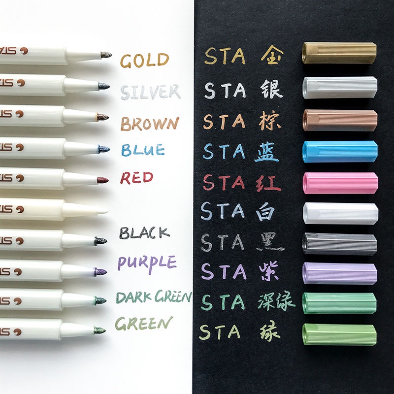 Bút đánh dấu đầu tròn bằng kim loại dùng cho trường học/ văn phòng