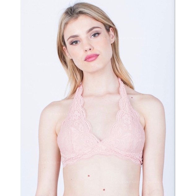 [GIÁ SỐC] Áo lót nữ tròng cổ halter bralette ren trơn nhiều màu chính hãng ANEMONE | BigBuy360 - bigbuy360.vn
