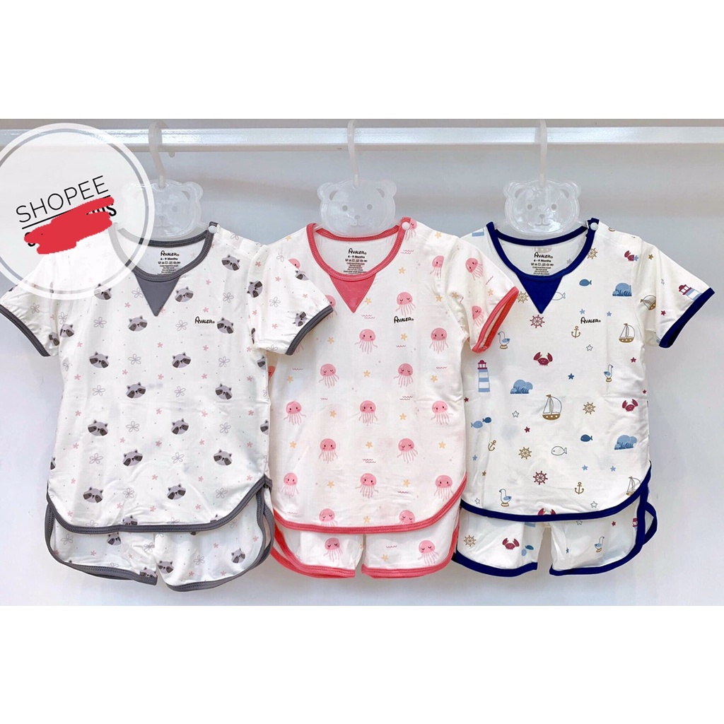 Bộ cộc tay AVALER chính hãng cho bé chất vải bamboo siêu đẹp