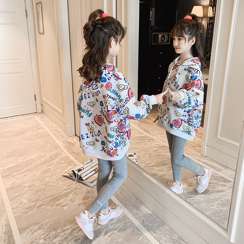 Áo hoodie mỏng IQ ANGEL thời trang mùa thu cho bé gái