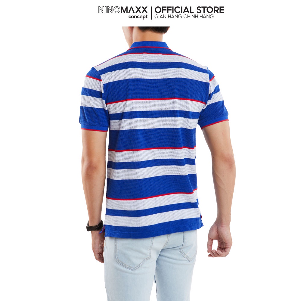 NINOMAXX Standard Polo - Áo Thun Polo Nam tay ngắn cổ bẻ có kẻ sọc 2010065