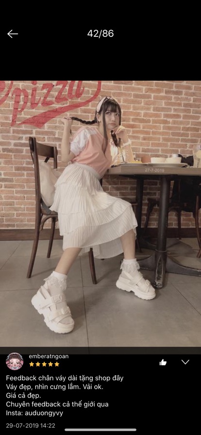 Chân váy bèo tầng dập li | BigBuy360 - bigbuy360.vn