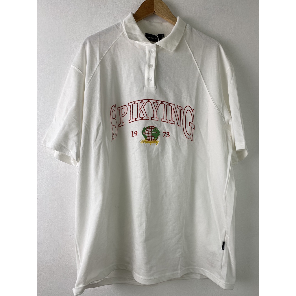 Áo Polo Wash hình thêu Oversize Unisex