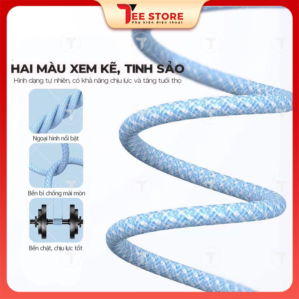 Cáp Sạc Nhanh 20W PD Cho iP, Cáp sạc nhanh 20W bọc dù - DSBD20W