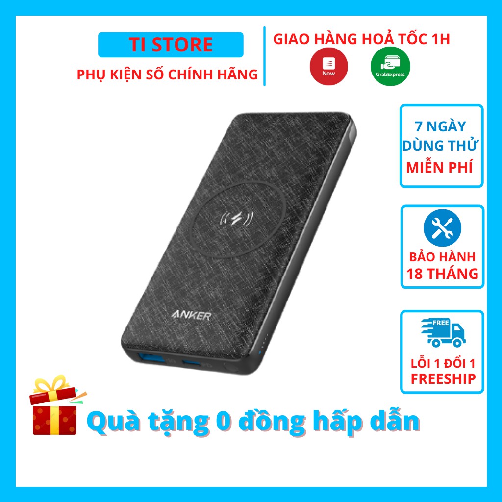 Sạc dự phòng không dây ANKER A1617 PowerCore III 10000mAh chính hãng fullbox tistore