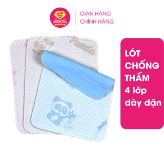 Lót Chống Thấm 4 Lớp NUBBI CAO CẤP Lót Thay Bỉm Tã Cho Bé Sơ Sinh Siêu Mềm Siêu Thấm 30x30cm