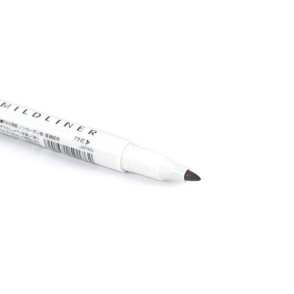 Bút đánh dấu hai đầu Zebra Mildliner Double-Sided Highlighter – Fine/Bold – Màu nâu (Mild Brown)