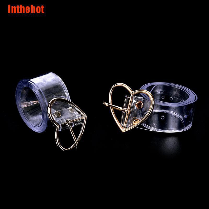 Thắt Lưng Trong Suốt Khóa Trái Tim Thời Trang Cho Nữ