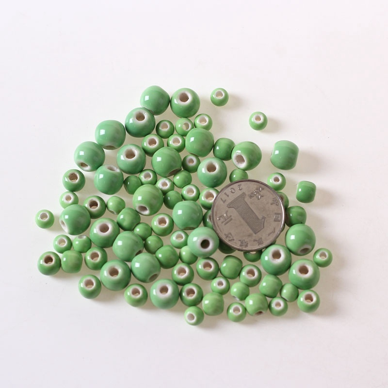 Bộ 50 hạt bằng gốm dùng làm đồ trang sức