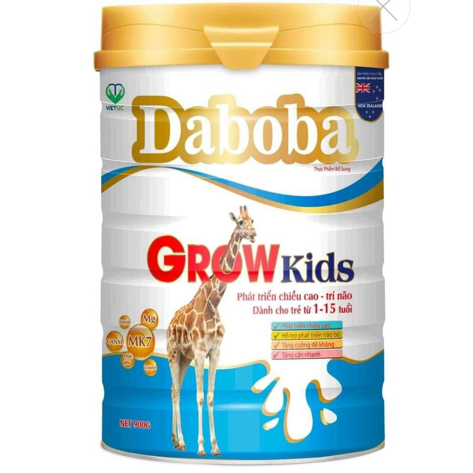 Sữa Daboba Grow Kids 900g Phát Triển Chiều Cao Tối Ưu Cho Trẻ