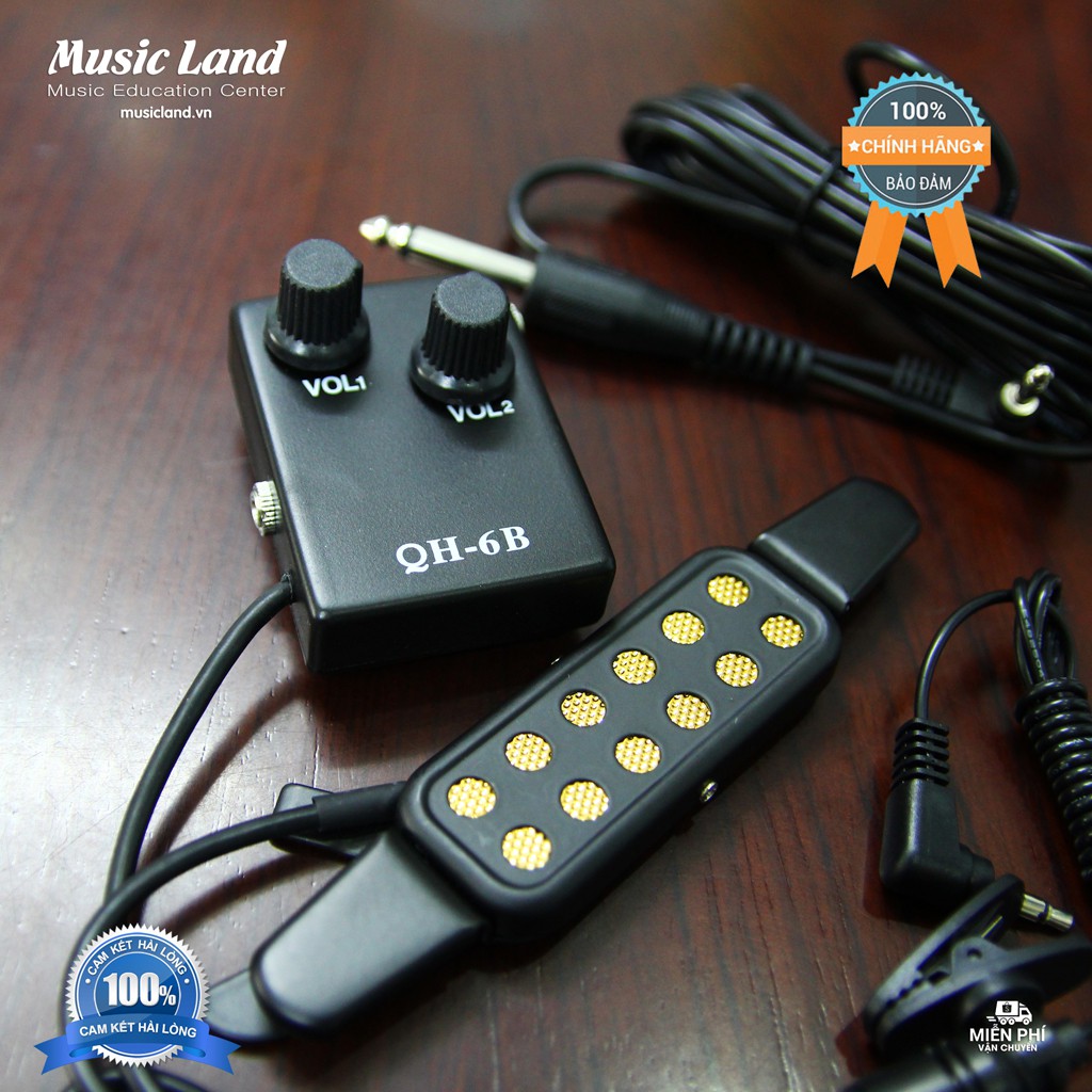 Bộ tăng âm Acoustic Guitar Pickup QH-6B – Chính hãng