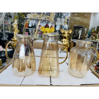 Bình đựng nước thủy tinh chịu nhiệt màu vàng từ 1,6l-1,9L