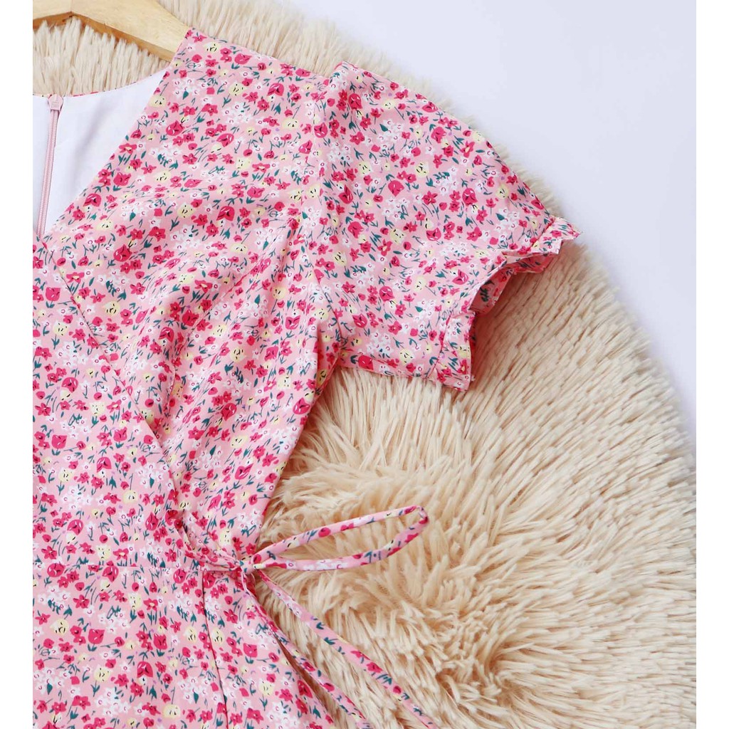 [Mã SKAMA06 giảm 8% tối đa 50K đơn 250K] Đầm hoa nhí hồng nhẹ nhàng nữ tính mềm mát | BigBuy360 - bigbuy360.vn