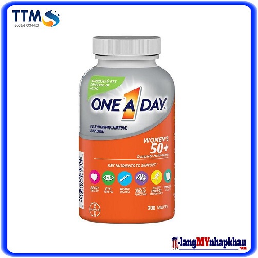 ONE A DAY WOMEN’S Bổ Sung VITAMIN TỔNG HỢP 50+ TUỔI (300 VIÊN)