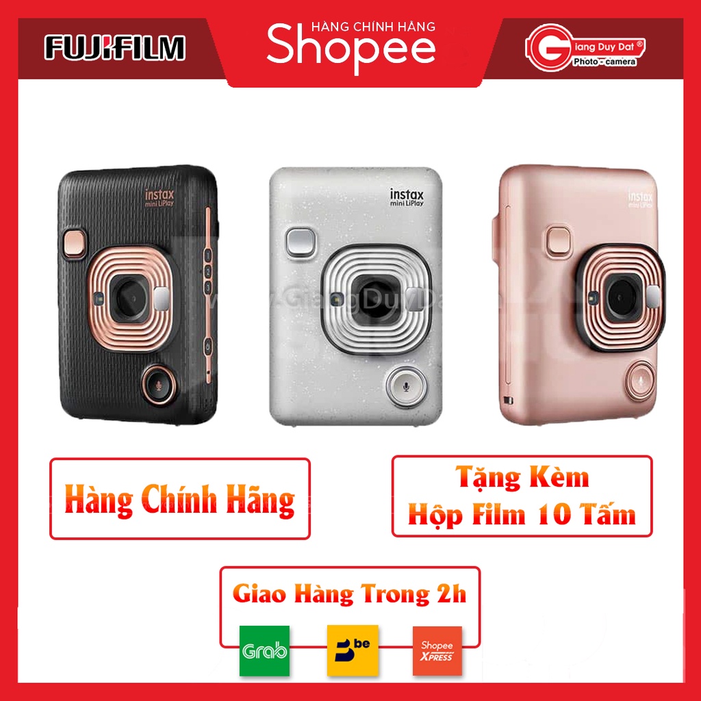 Máy Ảnh Chụp Lấy Ngay FUJIFILM INSTAX Mini LiPlay - Tặng Kèm Hộp Film 10 Tấm - Chính Hãng Fujifilm Việt Nam