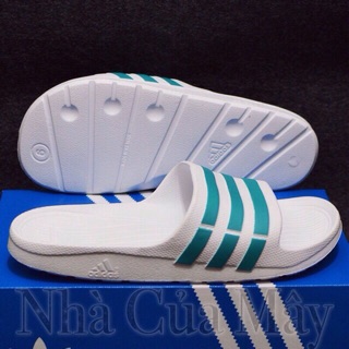 [☘️ADIDAS®☘️]- DÉP ĐÚC DURAMO SLIDES - Trắng S/Ngọc