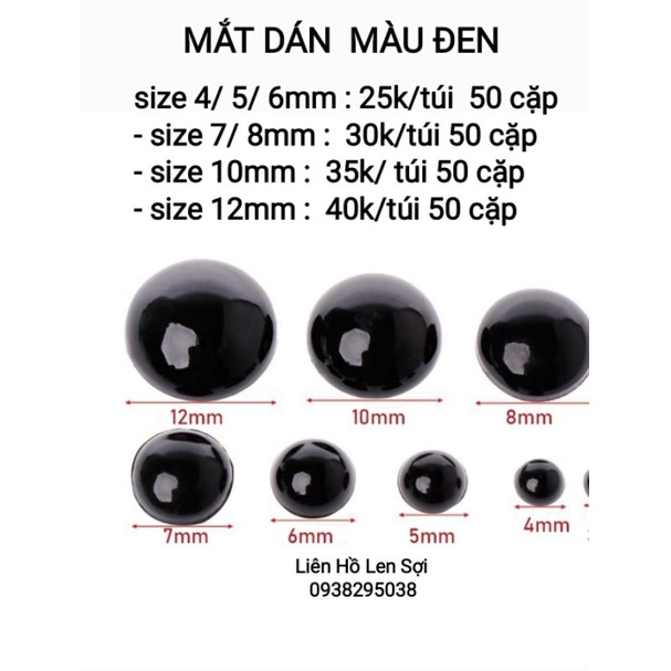 Mắt dán thú bông