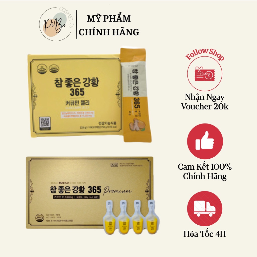 Full hộp Tinh chất nghệ - Nghệ Nano Curcumin Premium 365 - Hàn Quốc