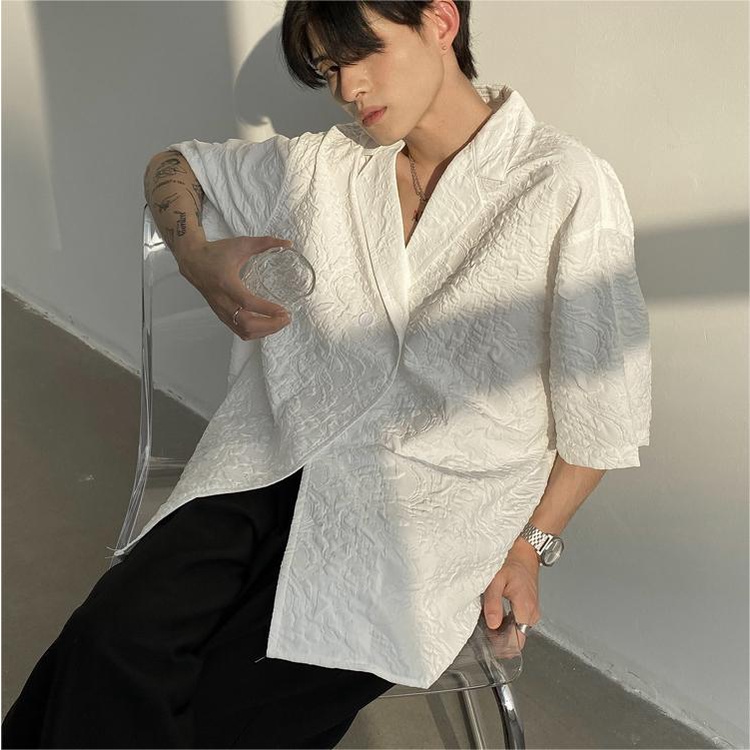 Áo Sơ Mi Tay Ngắn In Họa Tiết Cổ Điển Thời Trang Cho Nam Và Nữ áo sơ mi tay ngắn unisex sơ mi hoạ tiết nam ngắn tay áo phong cách nhật bản