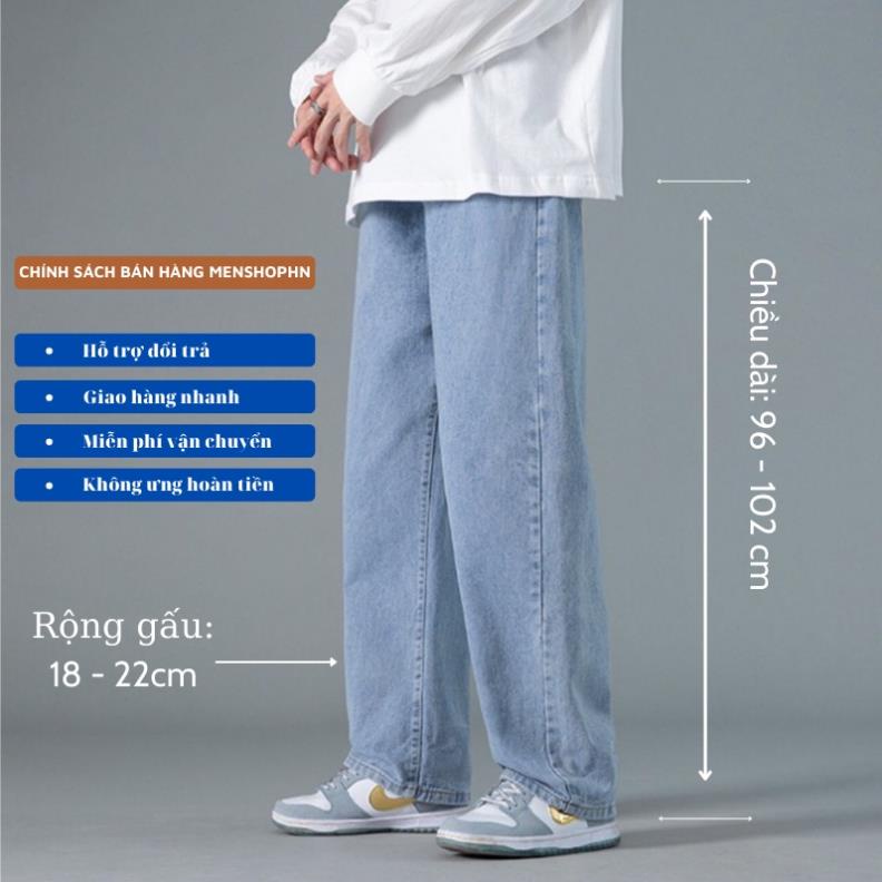 Xả Quần Jean Nam ống Suông Rộng Quan baggy Nam phong cách Hàn Quốc - Top Xu Hướng 2021