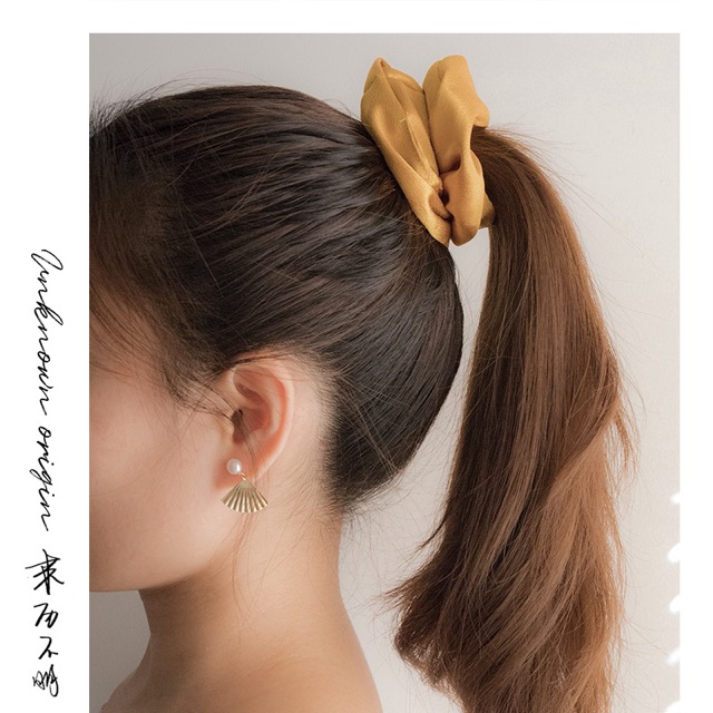 Dây Scrunchies cột tóc style hàn quốc vải satin( hàng nhập)