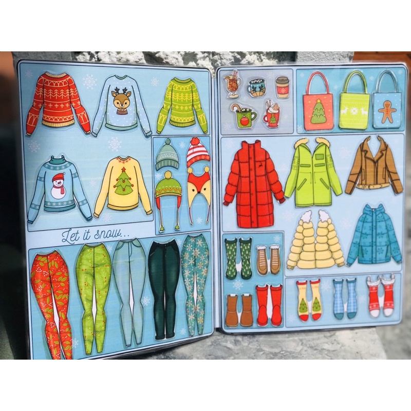 THAY ĐỒ CHO BÚP BÊ TỦ QUẦN ÁO MÙA ĐÔNG