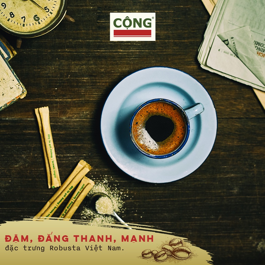 Cà phê bột rang xay 100% robusta hương vị đậm đà thơm ngon 500gr, 250gr Cộng Cà Phê